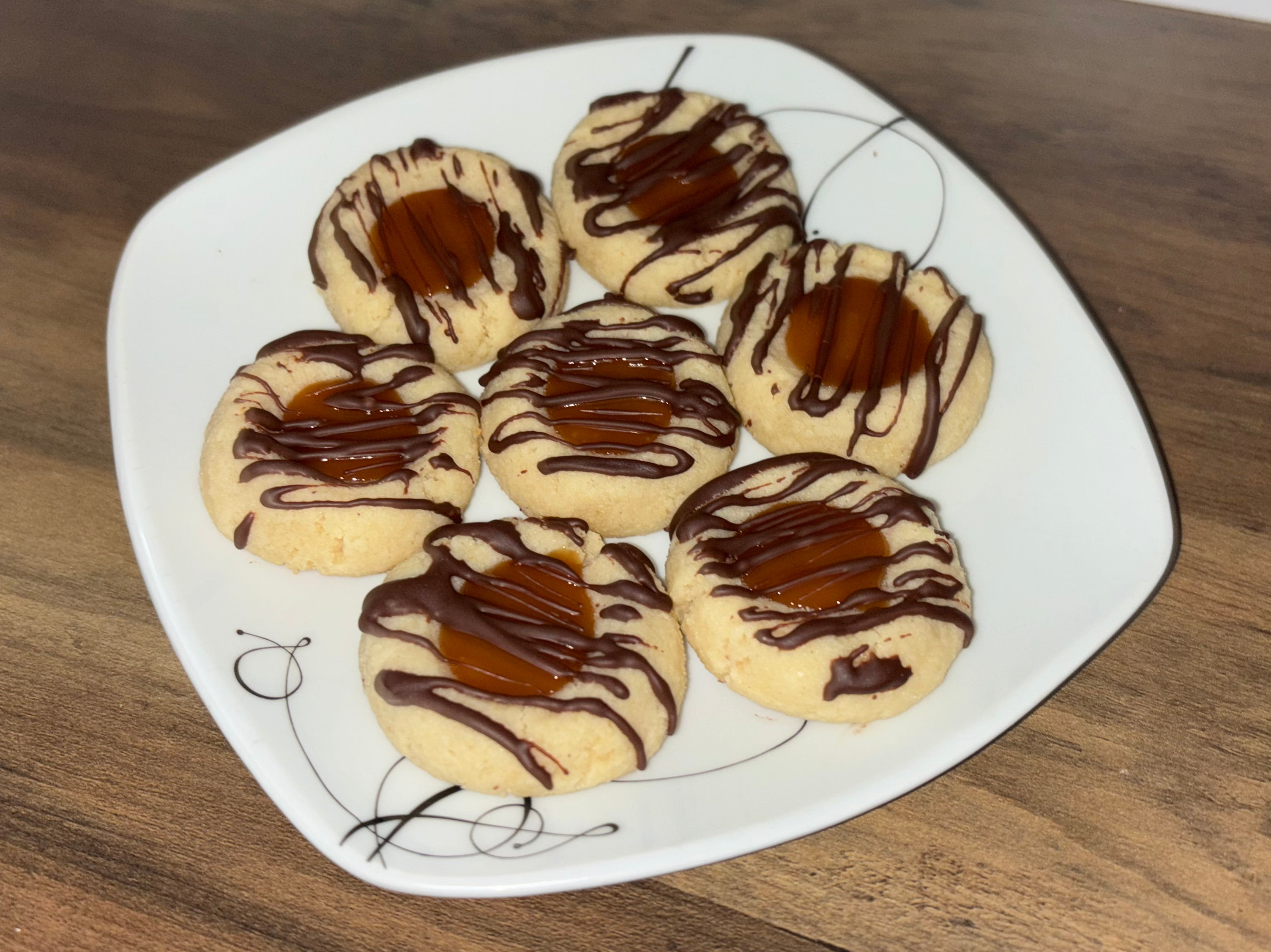 Keto & Gluten Free Twix Thumbprint Cookies (12 Pack)