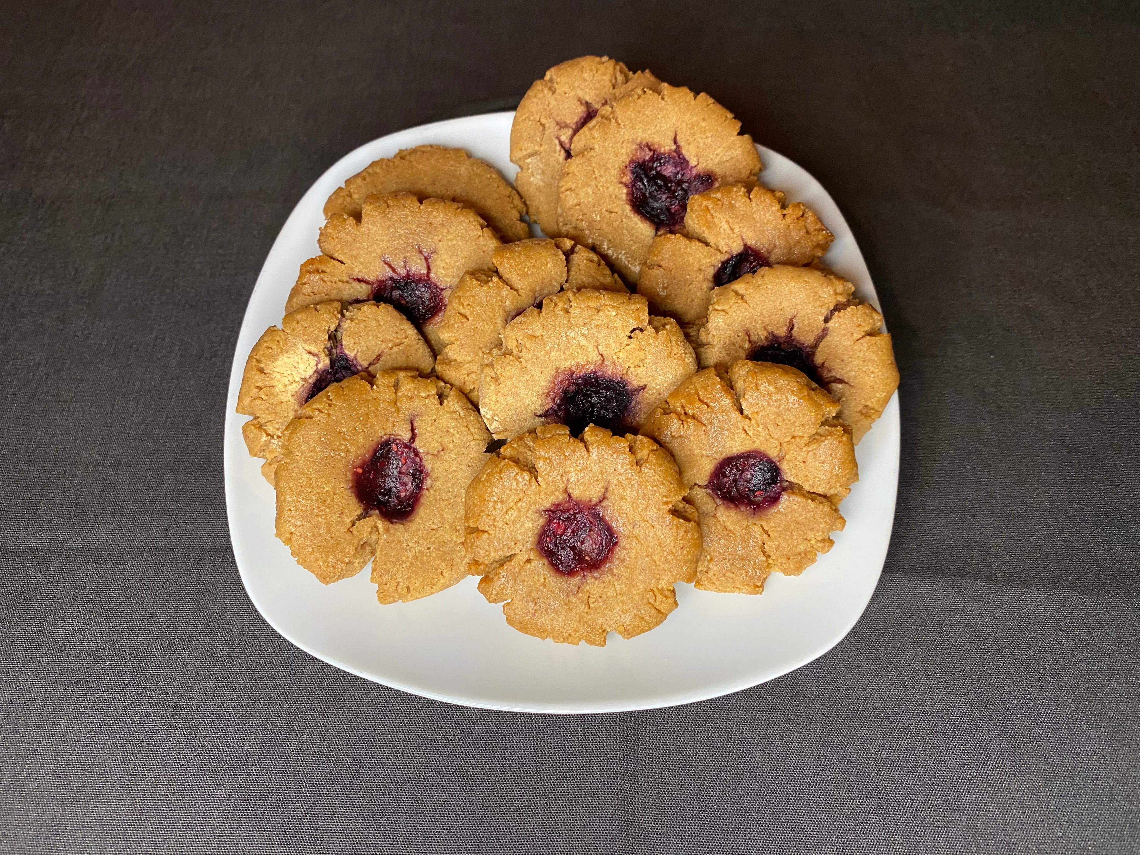 Keto & Gluten Free Peanut Butter & Jelly Cookies (12 Pack)