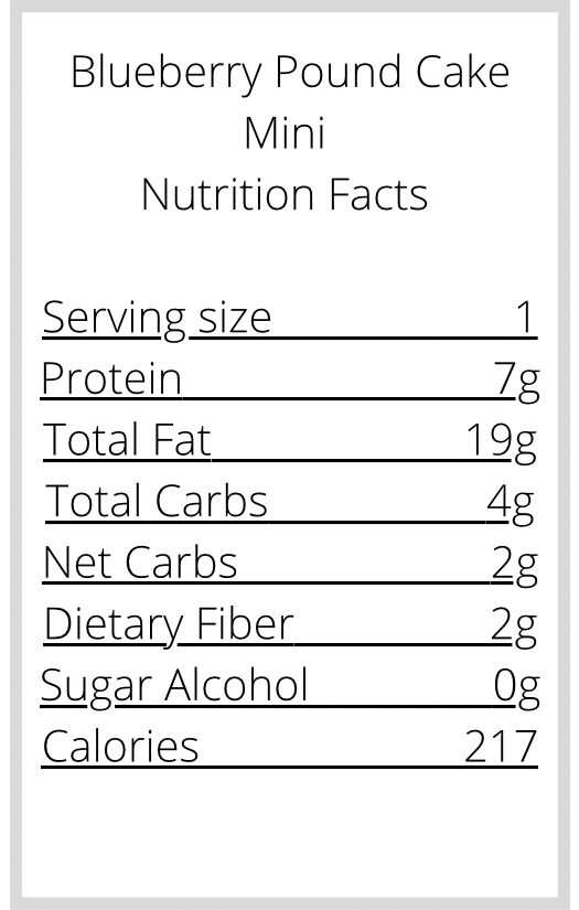 Keto & Gluten Free Pound Cake (5 Pack)