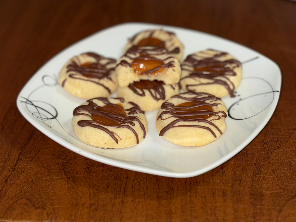 Keto & Gluten Free Twix Thumbprint Cookies (12 Pack)